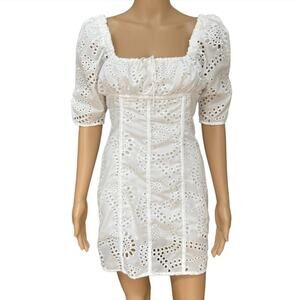 All In Favor Nordstrom Medium White Lace Eyelet Dress